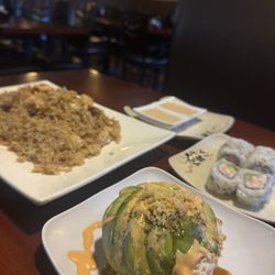 Kyoto Japanese Restaurant - Avocado Bomb, California Roll & Chicken, Shrimp & Steak Yakimeshi