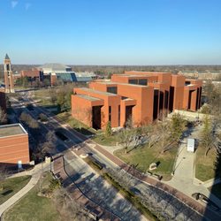 Ball State University - Bracken library on a winter day