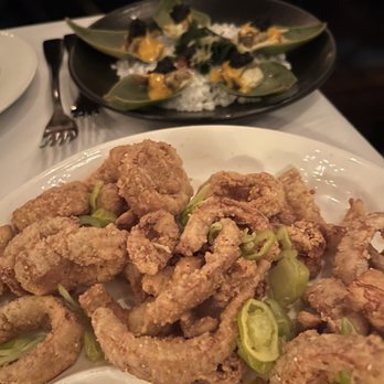 Crossroads Kitchen - Calamari Fritti and Artichoke Oysters - Vegan Near Me - Los Angeles, California