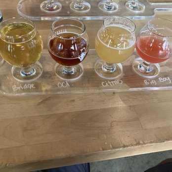 Resurgence Brewing Co - Flight of Bridge Pilsner, Octoberfest, Citmo, and Big Boy Sour. All great! - Breweries Near Me - Buffalo, New York Resurgence Brewing Co - Flight of Bridge Pilsner, Octoberfest, Citmo, and Big Boy Sour. All great! - Breweries Near Me - Buffalo, New York