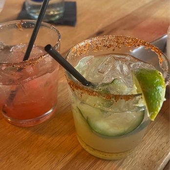 Diego Pops - Watermelon Mint Margarita Cocktail on the left. The Fresh One Margarita Cocktail on the right. - Cocktail Bars Near Me - Scottsdale, Arizona Diego Pops - Watermelon Mint Margarita Cocktail on the left. The Fresh One Margarita Cocktail on the right. - Cocktail Bars Near Me - Scottsdale, Arizona