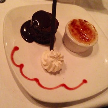 Summit House - Chocolate torte and creme brûlée sampler - Steakhouses Near Me - Fullerton, California Summit House - Chocolate torte and creme brûlée sampler - Steakhouses Near Me - Fullerton, California