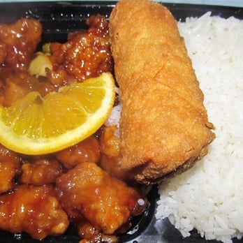 Hong Kong Lite - Orange chicken lunch special $6.25 - Chinese Near Me - Palatine, Illinois