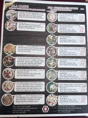 Menu photo 1 Pho and Thai Eagle River, AK
