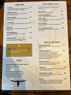 Menu photo 8 Gun Barrel Steak and Game House Jackson, WY Menu photo 8 Gun Barrel Steak and Game House Jackson, WY