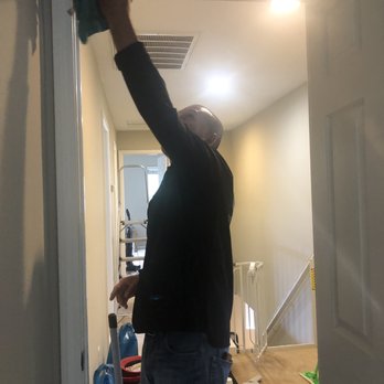 Premier Property Preservation - Fernando doing detail cleaning around the door frame. - Home Cleaning Near Me - Van Nuys, California Premier Property Preservation - Fernando doing detail cleaning around the door frame. - Home Cleaning Near Me - Van Nuys, California