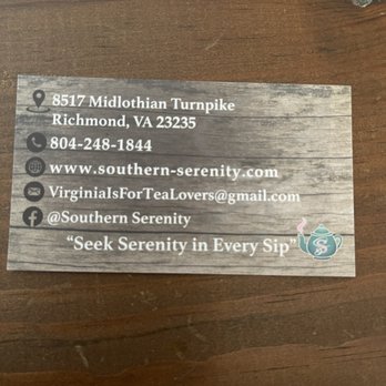 Southern Serenity - Tea Rooms Near Me - Richmond, Virginia Southern Serenity - Tea Rooms Near Me - Richmond, Virginia
