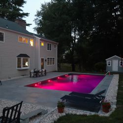 LED lights at dusk