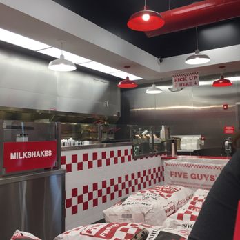 Five Guys - the interior of a fast food restaurant - Burgers Near Me - Shrewsbury, Pennsylvania