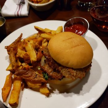 Farmers Gastropub - Double vegan burger and fries - Gastropubs Near Me - Springfield, Missouri