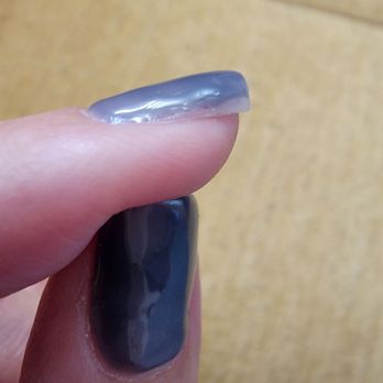 Zuri Nails House - Couldn't even cover the whole nail - Nail Salons Near Me - Bedford, Texas