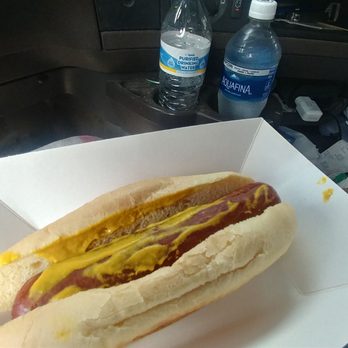 Love's Travel Stop - beef hot dog they have both I like the beef ones best. and a bottle of aquafina for Crystal Light peach lemonade packet - Gas Stations Near Me - Waddy, Kentucky