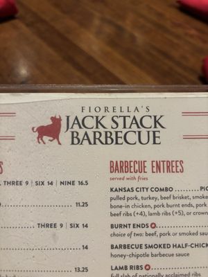 Menu photo 3 Jack Stack Barbecue - Freight House Kansas City, MO