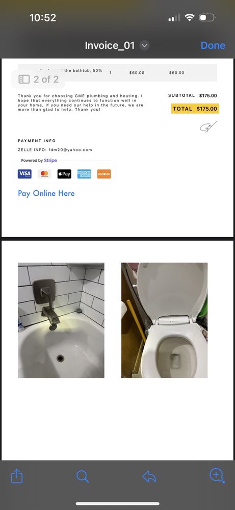 Slide of GME Plumbing & Heating