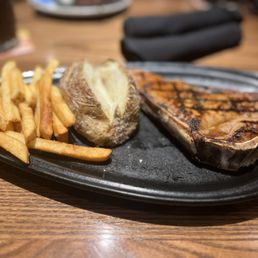 Bone Bone-In New York Strip* 16 oz. Plain baked potato Aussie Fries Bone Bone-In New York Strip* 16 oz. Plain baked potato Aussie Fries