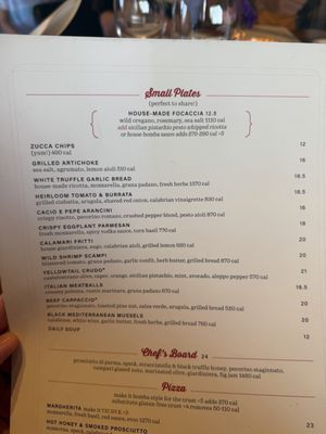 Menu photo 2 North Italia Irvine, CA