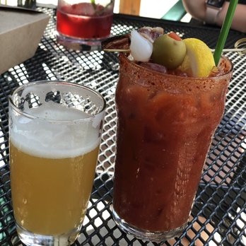 The Guest House - Bloody Mary w/ IPA and mountain man in the background. - American Near Me - Kenmore, Washington The Guest House - Bloody Mary w/ IPA and mountain man in the background. - American Near Me - Kenmore, Washington