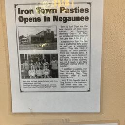 Exterior outside entrance of Irontown Pasties - Pasties now open - Negaunee, Michigan Exterior outside entrance of Irontown Pasties - Pasties now open - Negaunee, Michigan