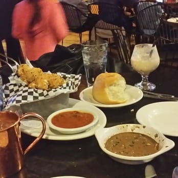 Shells and Sauce - Moscow mule, homemade bread and balsamic dip, fried fresh mozzarella, and a cabana boy - Italian Near Me - Denver, Colorado