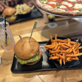 Oscar's Brewing Company - The OBC Burger with the addition of a fried egg and guacamole. - Breweries Near Me - Temecula, California