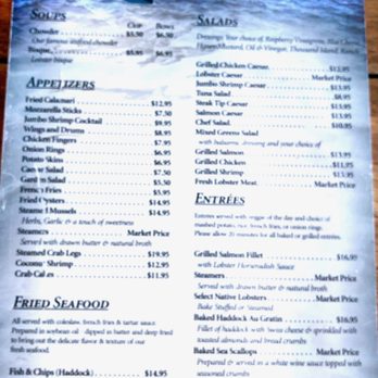 The Barnacle Restaurant - Menu - Seafood Near Me - Marblehead, Massachusetts