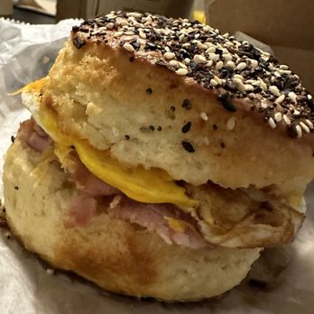 350° Bakery - Everything biscuit with egg, sausage, cheese and pepper jam - Bakeries Near Me - Pittsburgh, Pennsylvania 350° Bakery - Everything biscuit with egg, sausage, cheese and pepper jam - Bakeries Near Me - Pittsburgh, Pennsylvania