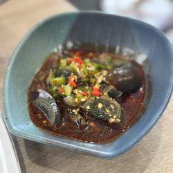 Century egg in chili oil