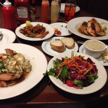Capurro's - Calamari (on top), 2 whole crabs, 1 side salad, and 1 New England Clam Chowder - Seafood Near Me - San Francisco, California Capurro's - Calamari (on top), 2 whole crabs, 1 side salad, and 1 New England Clam Chowder - Seafood Near Me - San Francisco, California
