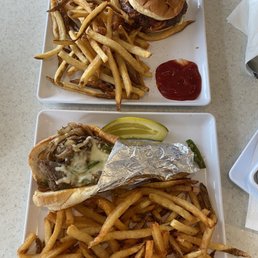 Bacon burger/Philly steak and cheese