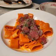 Photo of Bar La Grassa - Minneapolis, MN, United States. Calamarata with raw tuna