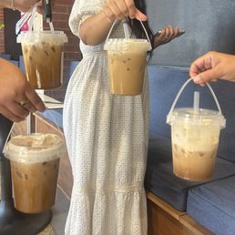 Buckets of coffee