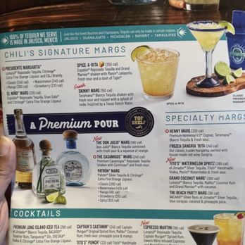 Chili's - Menu - Bars Near Me - Plainfield, Indiana
