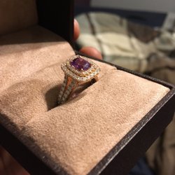 Endless Diamonds - Giant Purple sapphire, Rose Gold band, Covered in Diamonds