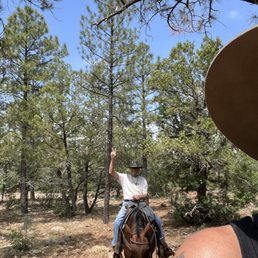 Riding horses