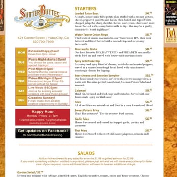 Sutter Buttes Brewing - Menu - Pubs Near Me - Yuba City, California Sutter Buttes Brewing - Menu - Pubs Near Me - Yuba City, California