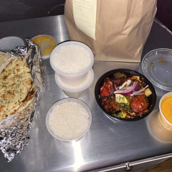 Raaz Indian Kitchen - Rice, Tandoor Chicken and Garlic Naan - Indian Near Me - Greensboro, North Carolina