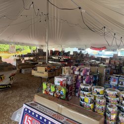 Pyro Escobar Fireworks - One side of the tent