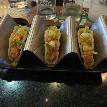 Colorado Sake - Spicy Salmon Tacos - Breweries Near Me - Denver, Colorado Colorado Sake - Spicy Salmon Tacos - Breweries Near Me - Denver, Colorado