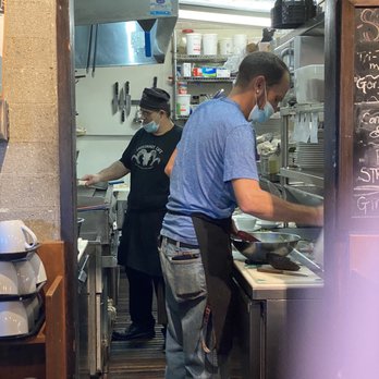 Crossroads Cafe - Face masks haphazardly worn - Cafes Near Me - Joshua Tree, California
