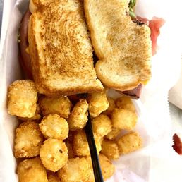 Bologna sandwich and tots (delish) Bologna sandwich and tots (delish)