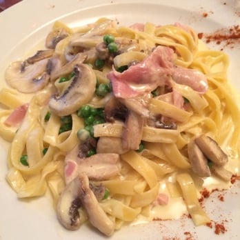 Domenico - 13€ Parma ham - Mushrooms fettuccine...could've been a bit bigger? - Italian Near Me - Paris, 75