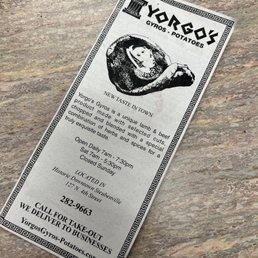 a menu for a restaurant