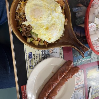 Paragon Family Restaurant - American Skillet with side of smoked sausage. - Breakfast & Brunch Near Me - Indianapolis, Indiana