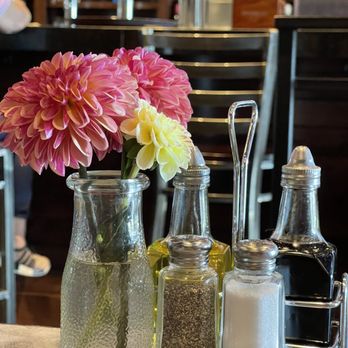 Hidden Vine Bistro - Fresh dahlias on our table - Wine Bars Near Me - Marysville, Washington Hidden Vine Bistro - Fresh dahlias on our table - Wine Bars Near Me - Marysville, Washington