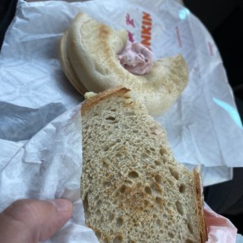 Dunkin' - Grilled Cheese Melt and strawberry cream cheese bagel - Coffee & Tea Near Me - National City, California