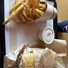 Chicken Sandwich and Fries Chicken Sandwich and Fries