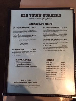 Menu photo 6 Old Town Diner Valdez, AK