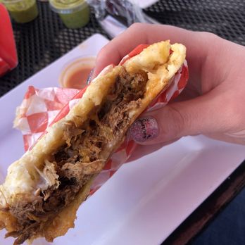 ArePA George - Shredded Beef Arepa - Colombian Near Me - Chicago, Illinois ArePA George - Shredded Beef Arepa - Colombian Near Me - Chicago, Illinois