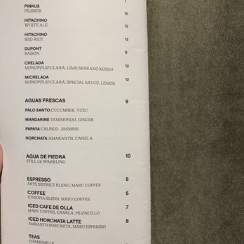 Damian - Brunch Drinks Menu as of Nov 2023 - Mexican Near Me - Los Angeles, California