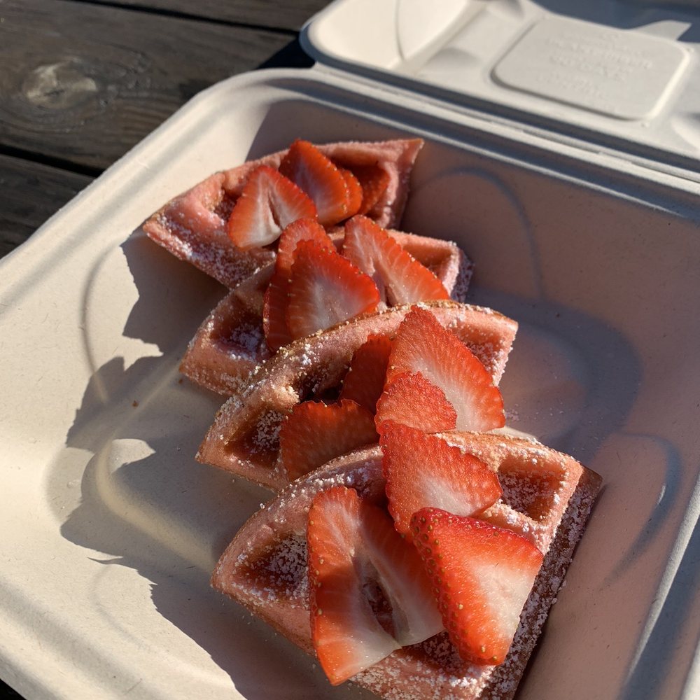 SPRO - Strawberry Guava Mochi Waffle - Coffee & Tea Near Me - San Francisco, California SPRO - Strawberry Guava Mochi Waffle - Coffee & Tea Near Me - San Francisco, California